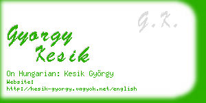 gyorgy kesik business card